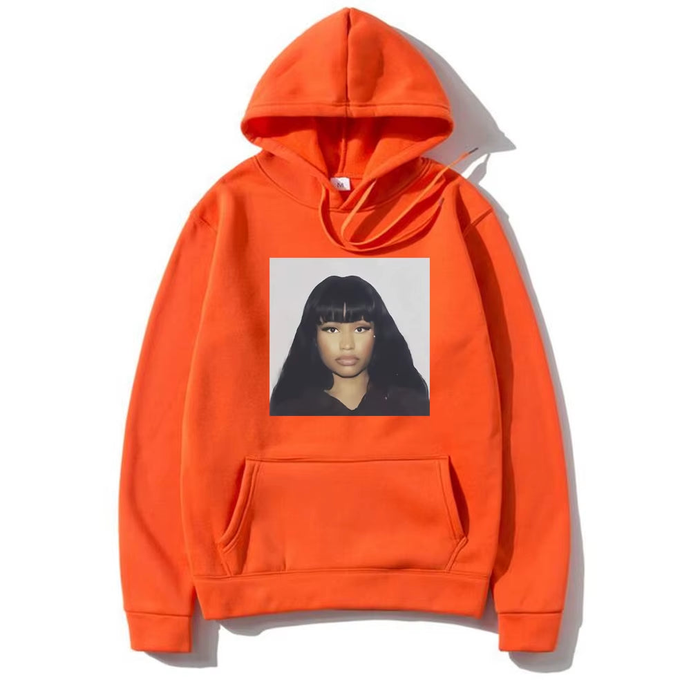 Rapper Nicki Minaj Graphic Hoodie Men'S Hip Hop Fashion Casual Fleece Tracksuit Unisex Vintage Hoodies Male Oversized Streetwear