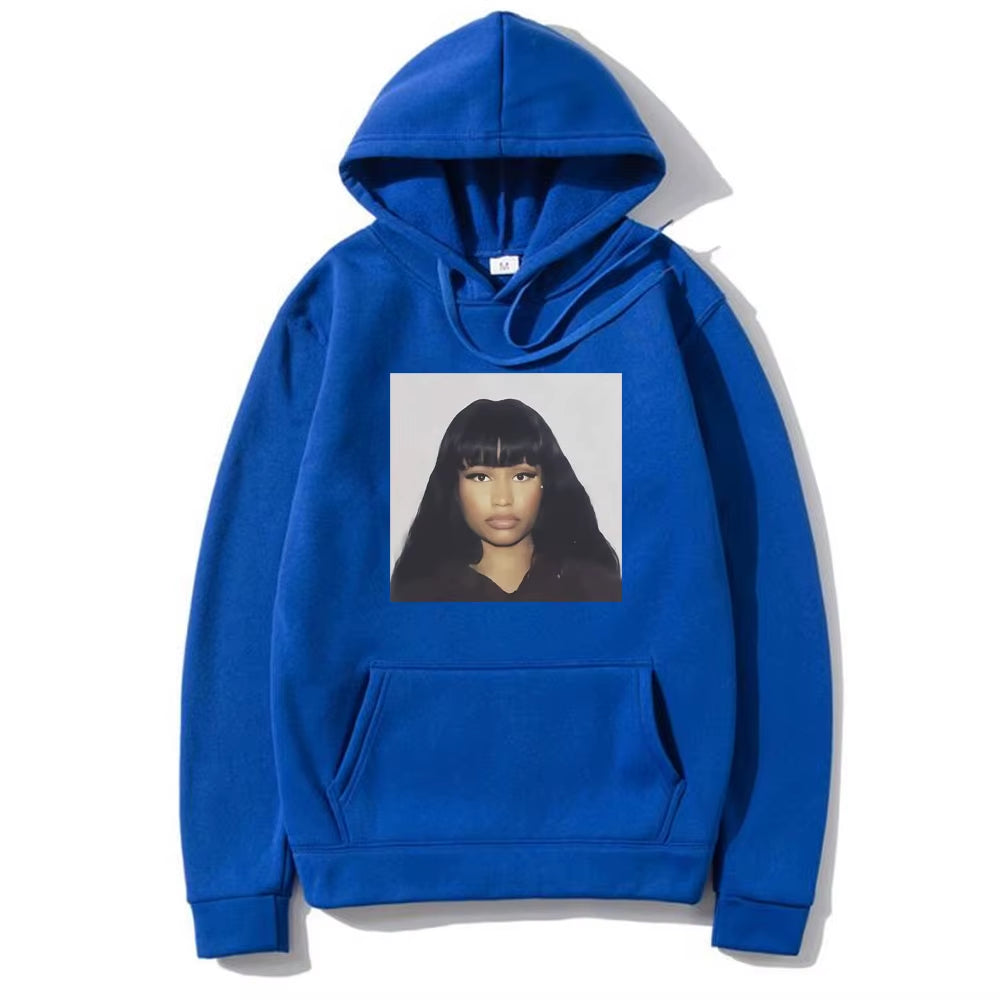 Rapper Nicki Minaj Graphic Hoodie Men'S Hip Hop Fashion Casual Fleece Tracksuit Unisex Vintage Hoodies Male Oversized Streetwear