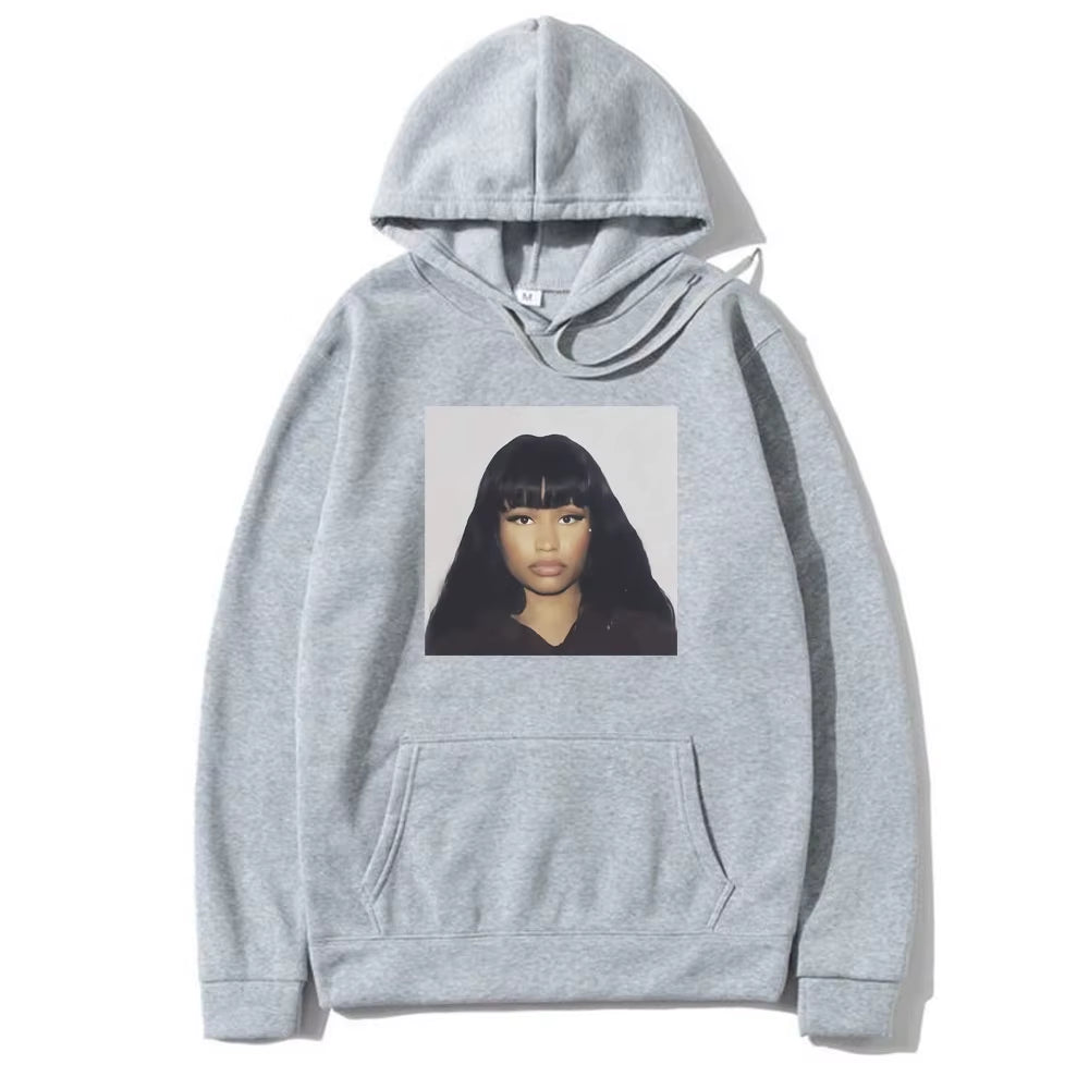 Rapper Nicki Minaj Graphic Hoodie Men'S Hip Hop Fashion Casual Fleece Tracksuit Unisex Vintage Hoodies Male Oversized Streetwear