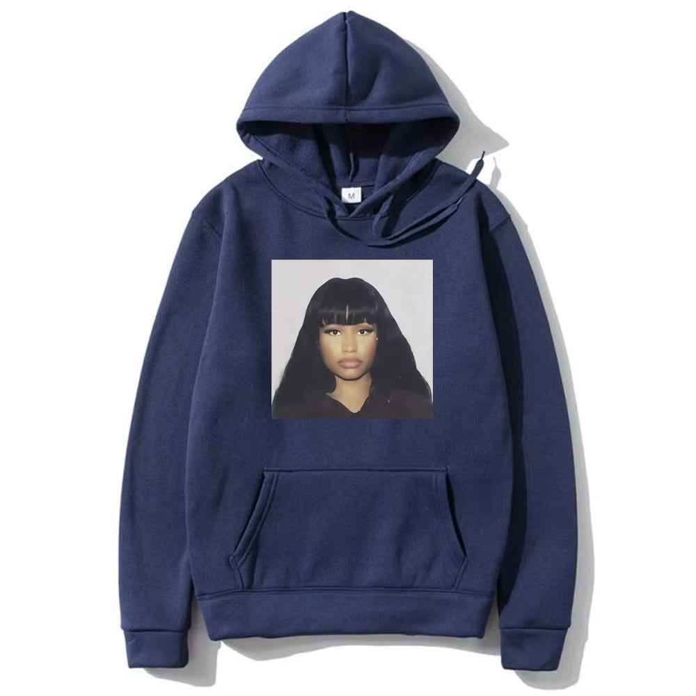 Rapper Nicki Minaj Graphic Hoodie Men'S Hip Hop Fashion Casual Fleece Tracksuit Unisex Vintage Hoodies Male Oversized Streetwear