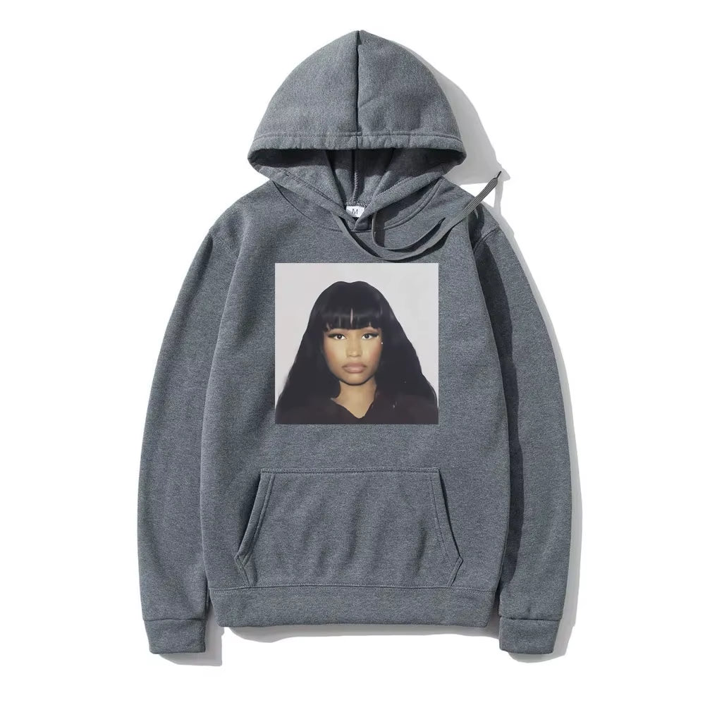 Rapper Nicki Minaj Graphic Hoodie Men'S Hip Hop Fashion Casual Fleece Tracksuit Unisex Vintage Hoodies Male Oversized Streetwear