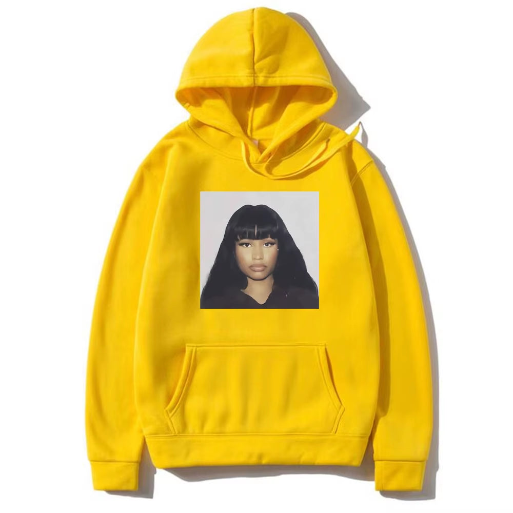 Rapper Nicki Minaj Graphic Hoodie Men'S Hip Hop Fashion Casual Fleece Tracksuit Unisex Vintage Hoodies Male Oversized Streetwear