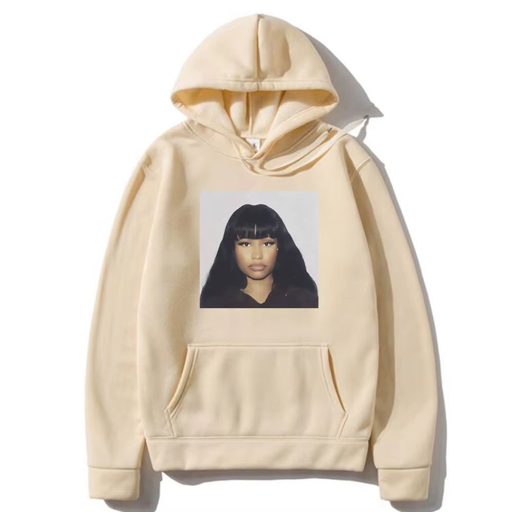 Rapper Nicki Minaj Graphic Hoodie Men'S Hip Hop Fashion Casual Fleece Tracksuit Unisex Vintage Hoodies Male Oversized Streetwear