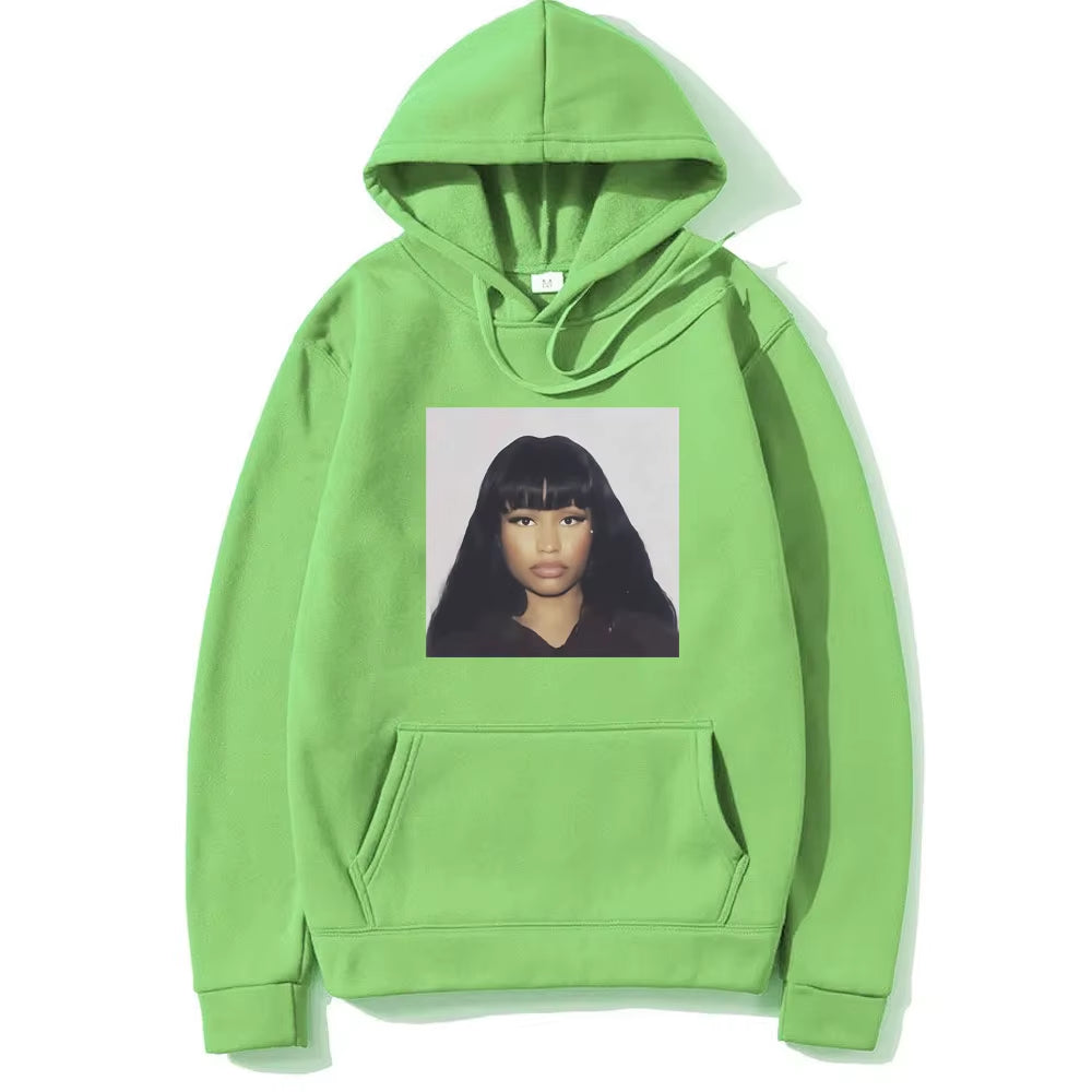 Rapper Nicki Minaj Graphic Hoodie Men'S Hip Hop Fashion Casual Fleece Tracksuit Unisex Vintage Hoodies Male Oversized Streetwear