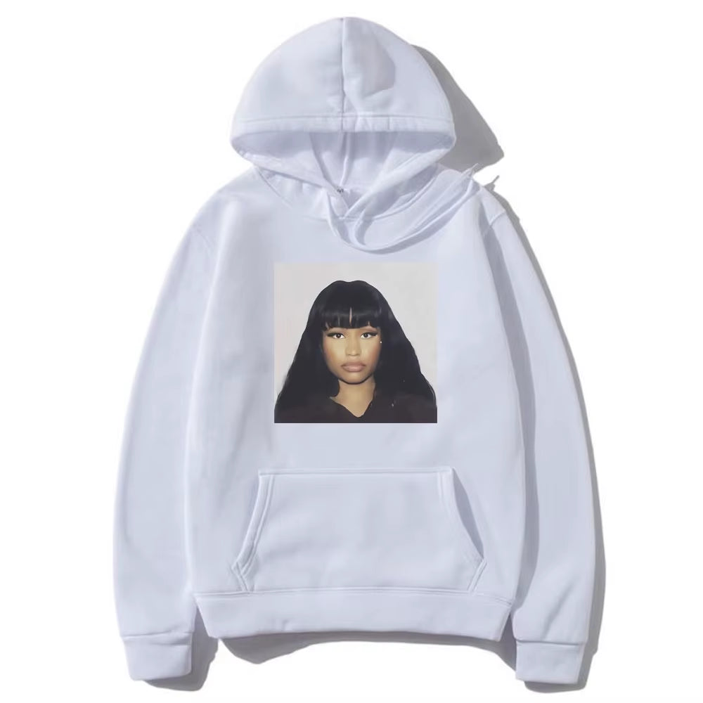 Rapper Nicki Minaj Graphic Hoodie Men'S Hip Hop Fashion Casual Fleece Tracksuit Unisex Vintage Hoodies Male Oversized Streetwear